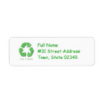 Recycling Return Address Label