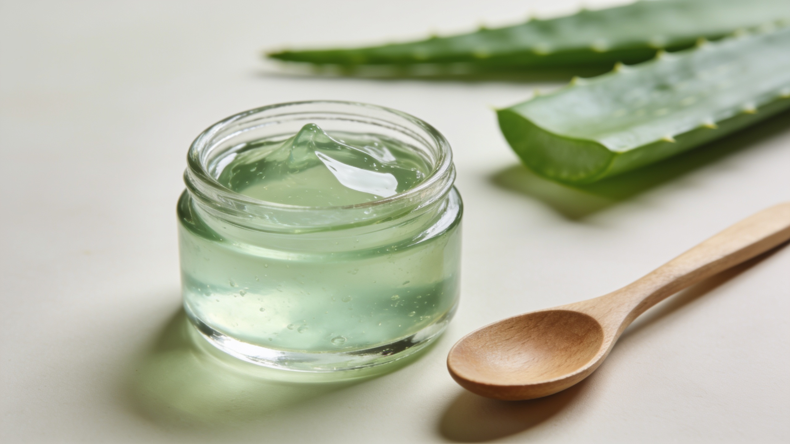 Photo of aloe vera gel and a bandage