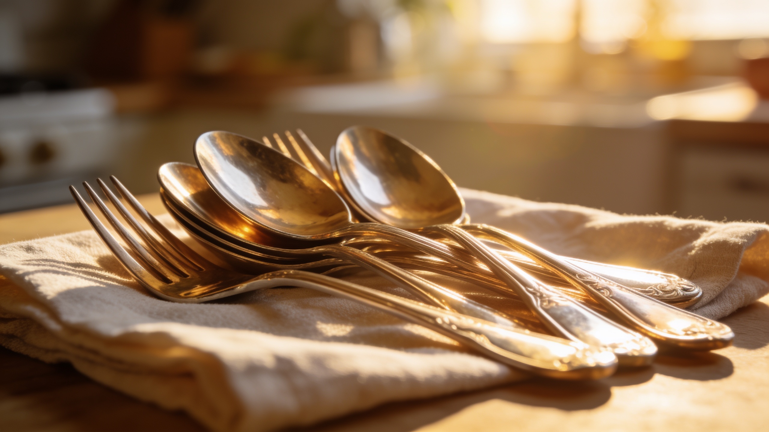 Photo of polished silver candlesticks