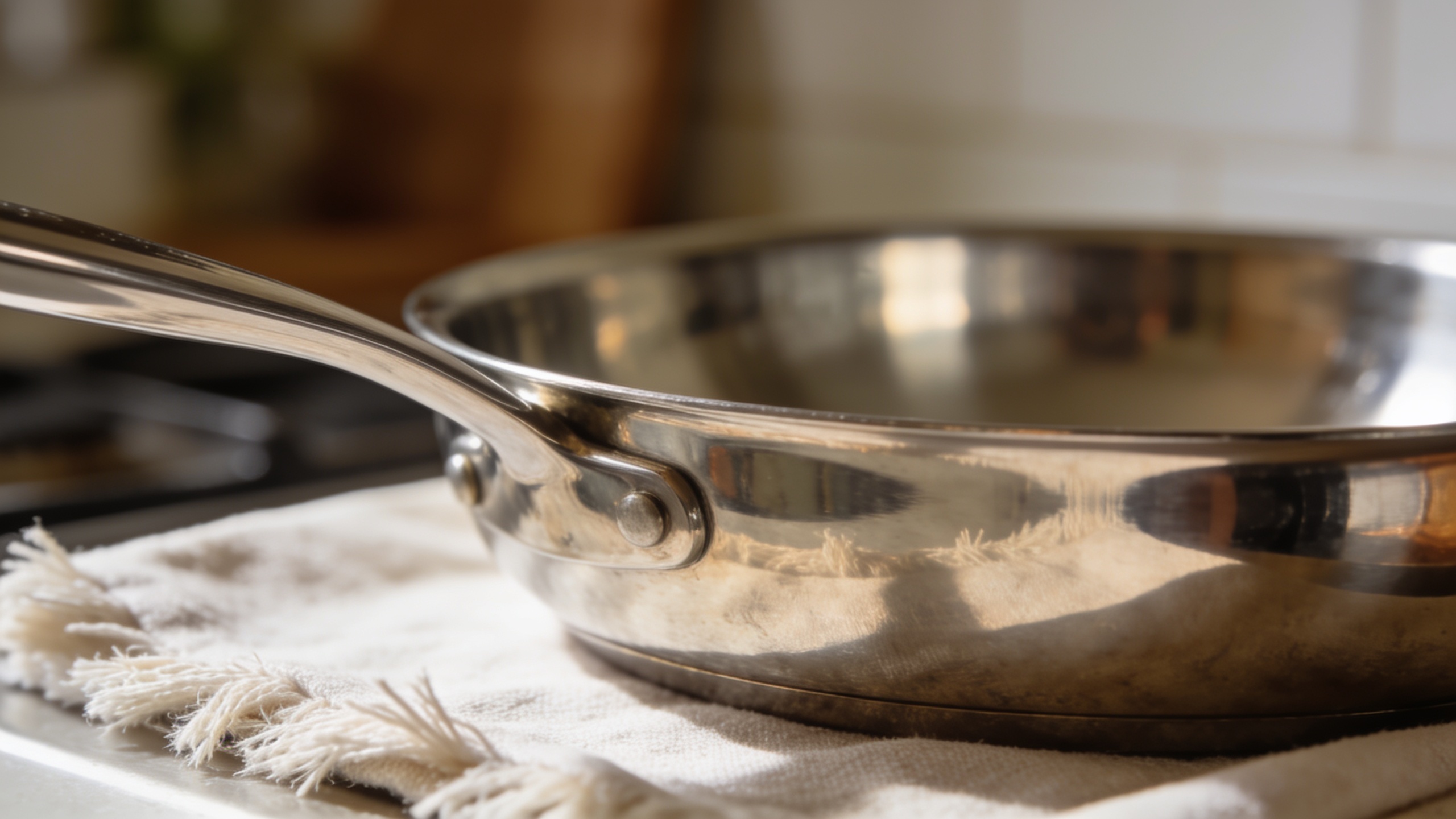 Photo of a silver bowl being polished