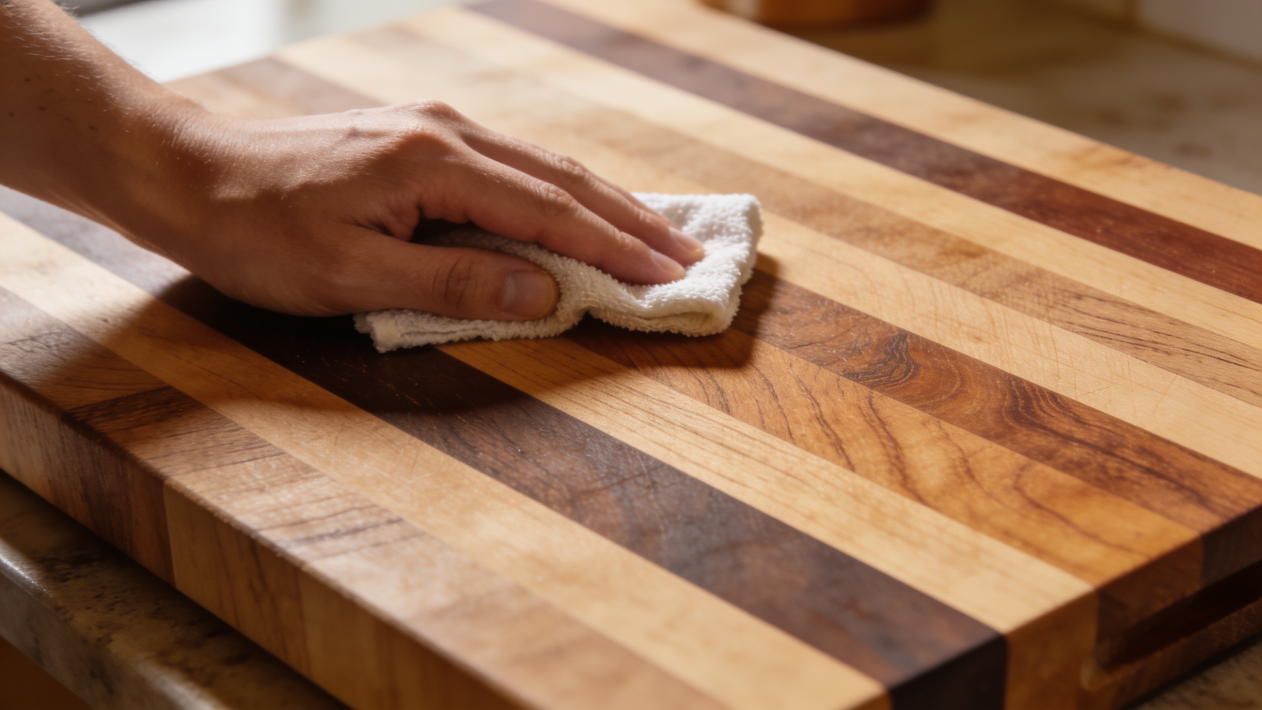 Photo of bare wood being stripped of old finish